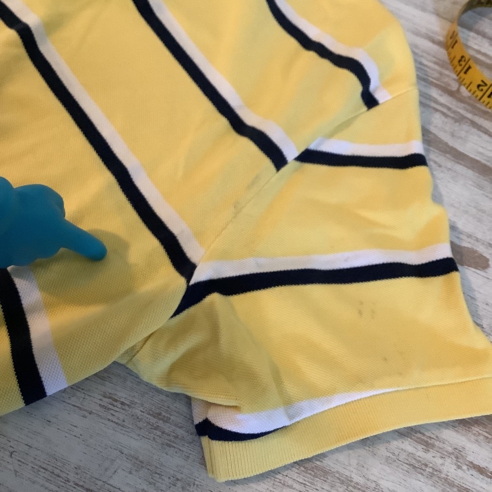 Polo by Ralph Lauren Yellow, White & Blue Striped w/ Red Pony Mens XXL - Picture 14 of 16